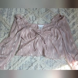 Cropped babydoll top